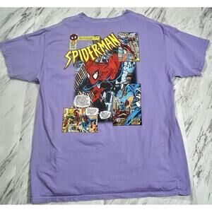 Marvel Spider-Man Comic Panel Purple T Shirt Size XL #9